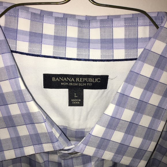 BANANA REPUBLIC Men's Non-Iron Slim Fit Shirt - Picture 2 of 2